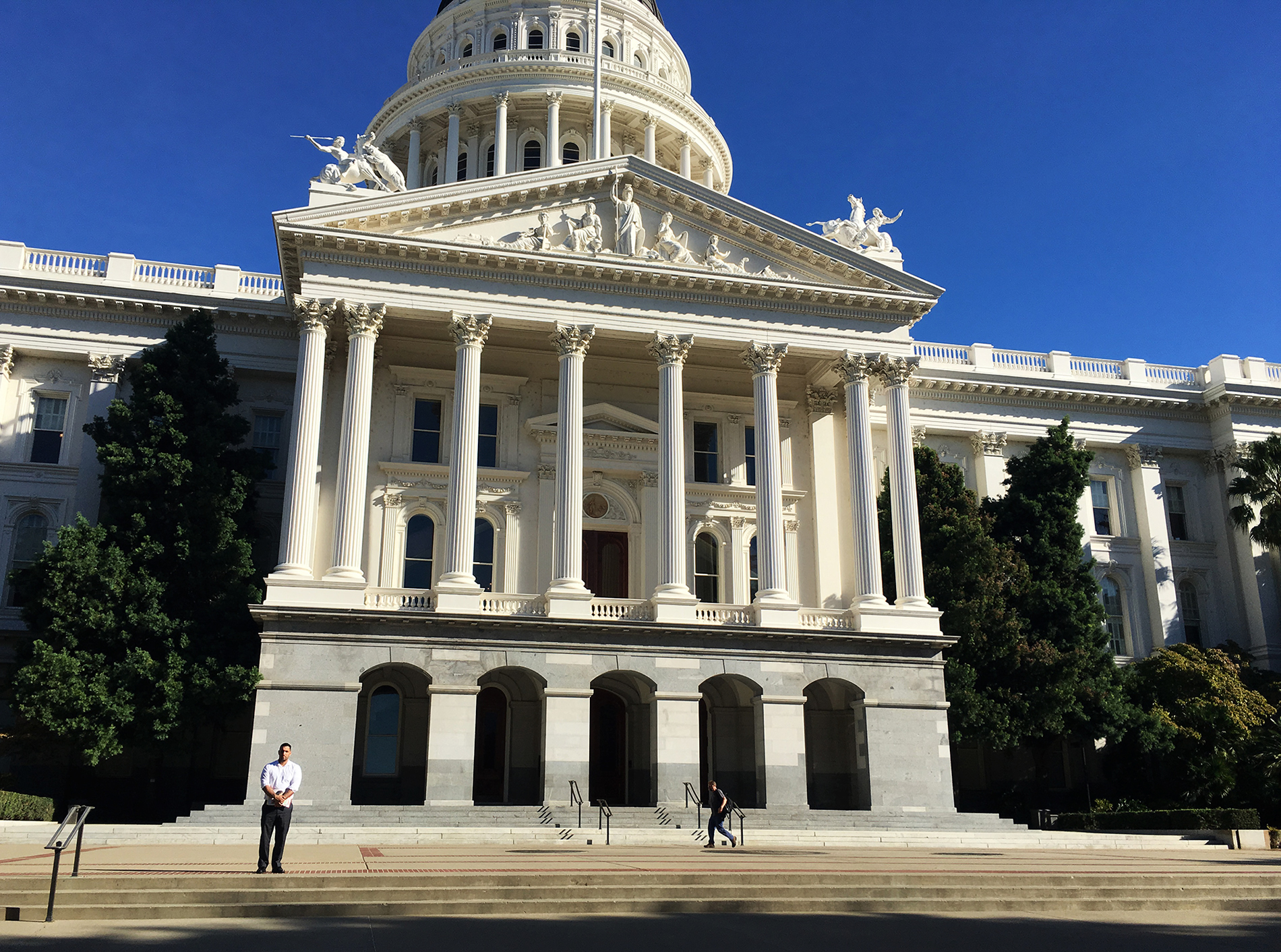 Saad Sweilem stands in front California State Capitol Building.